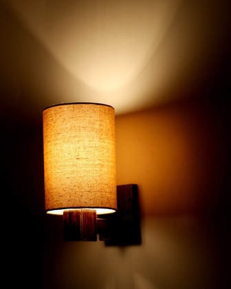 LIGHT ANGLE Wooden Decorative Surface Mounted Wall Lamps for Home Decoration and Bedroom (Gold)