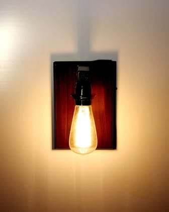 LIGHT ANGLE Handmade Brown Decorative Surface Mounted Wall Lamp Wall Light Wall Sconce for Home Decor (Black, Large)(Wood)