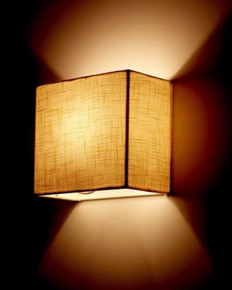 Light Angle Handmade Fabric Wall Lamps Shade for Home (Beige)