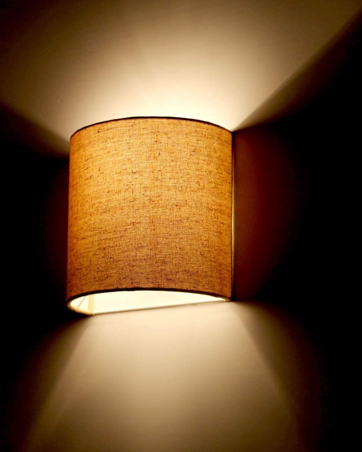 Light Angle Handmade Fabric Wall Lamp Shade for Bedroom