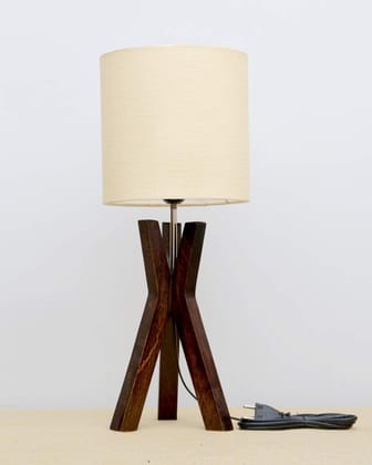 LIGHT ANGLE Stylish Wooden Table Lamps for Bedroom, Living Room Home Decoration.