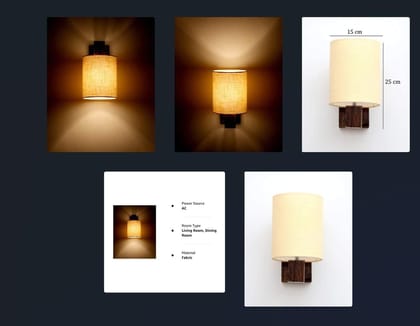 LIGHT ANGLE Wooden Decorative Surface Mounted Wall Lamps for Home Decoration and Bedroom