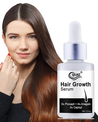 Quat Hair Growth Actives 18% Hair Growth Serum with 3% Procapil + 4% Anagain 3% Capixyl For Hair Fall Control| 30 ml