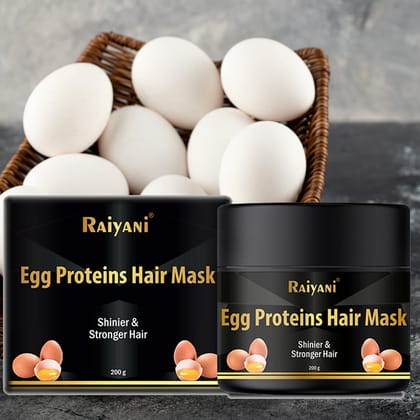 Raiyani Egg White Protein Hair Mask for Shinier and Stronger hair (200gm)