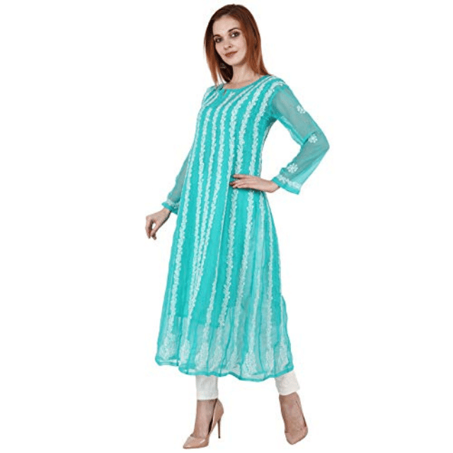 White Ladies Ruffle Style Sleeves Hand Block Printed Cotton Kurti at Best  Price in Jaipur | Indus Arts Emporium