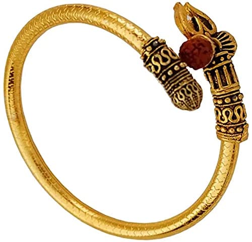 Amazon.com: Platinum Mart Trishul Damru OM Rudraksha Silver Plated Mahadev  Mahakal Shiva Bhakt Bahubali Gift Special Kada Bracelet: Clothing, Shoes &  Jewelry
