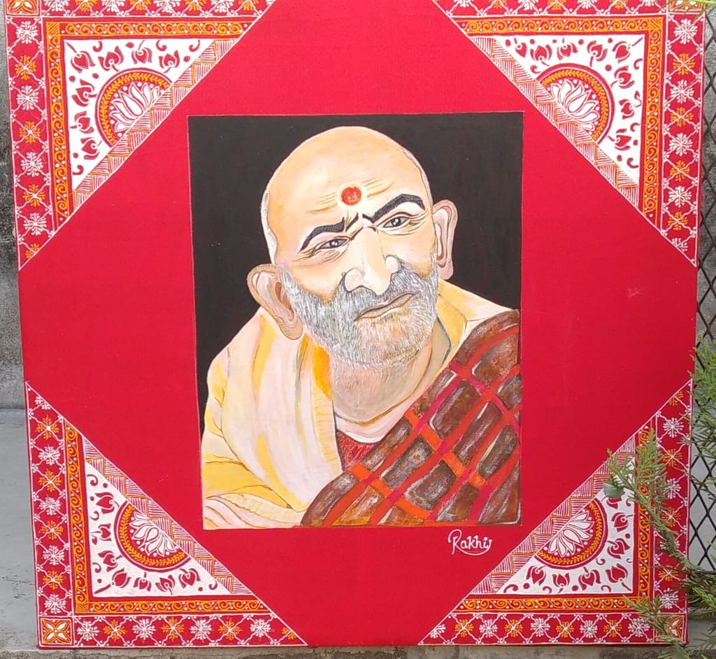 Aipanart decorations Baba Neem Karoli Maharaj - Pooja Needs | Buy online on ZillyBuy