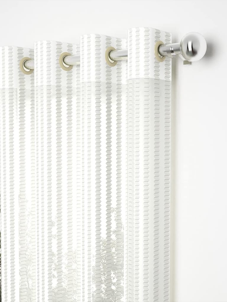 Transparent White Window Curtains