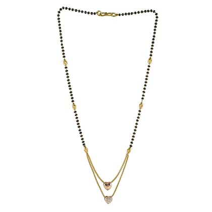 Aarohi13 DOUBLE HEART CHAIN MANGALSUTRA FOR WOMAN
