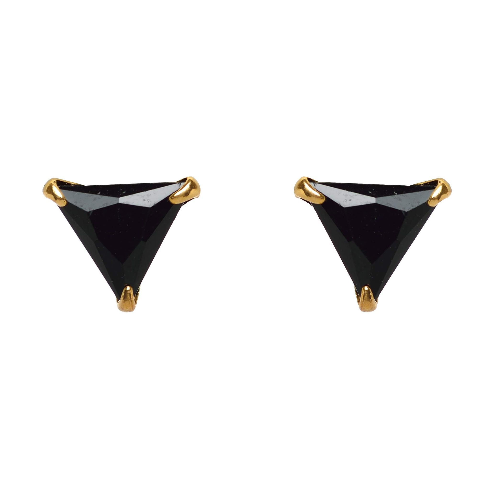 Aarohi13 BLACK TRIANGLE SHAPE EARRING FOR WOMAN AND GIRL