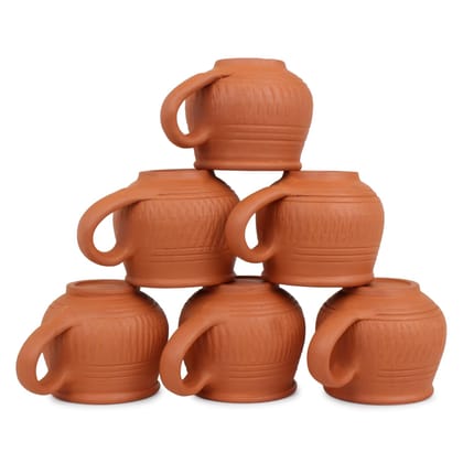 KSI Handcrafted Mitti Clay Cup, Mug, Natural Handmade Earthen Clay Kulhad, Kullar, Chai ke Cup
