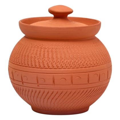 KSI Handmade Terracotta Clay Milk Sugar Pot Tea Kettle for Serving (Sugar Pot)
