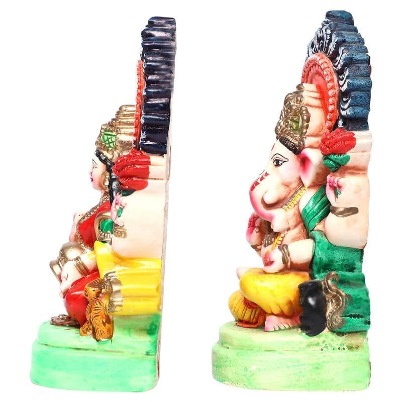 KSI Clay Laxmi Ganesha Idols/Statue for Puja/Mandir/Home Temple/Spirituality/Positivity/Worship/Vastu/Home d�cor