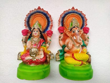 KSI Laxmi Ganesha Idols/Statue for Diwali Puja/Mandir/Home Temple/Spirituality/Positivity/Worship/Vastu