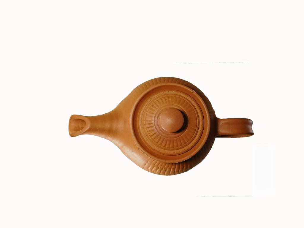 KSI Terracotta Clay Kettle and Frypan, Combo for Kitchen