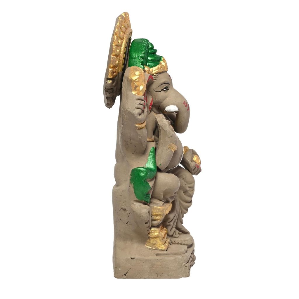 KSI Biodegradable Ganesh Murti Mitti Ganpati Statue for Ganpati Visarjan Mati Ganesh Water Soluble Ganesh Natural Clay Idol