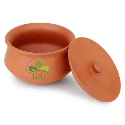 KSI Earthenware Clay Curd Pot Dahi Handi Self Cooling Terracotta Clay Curd Pot Earthenware Pot for Storage