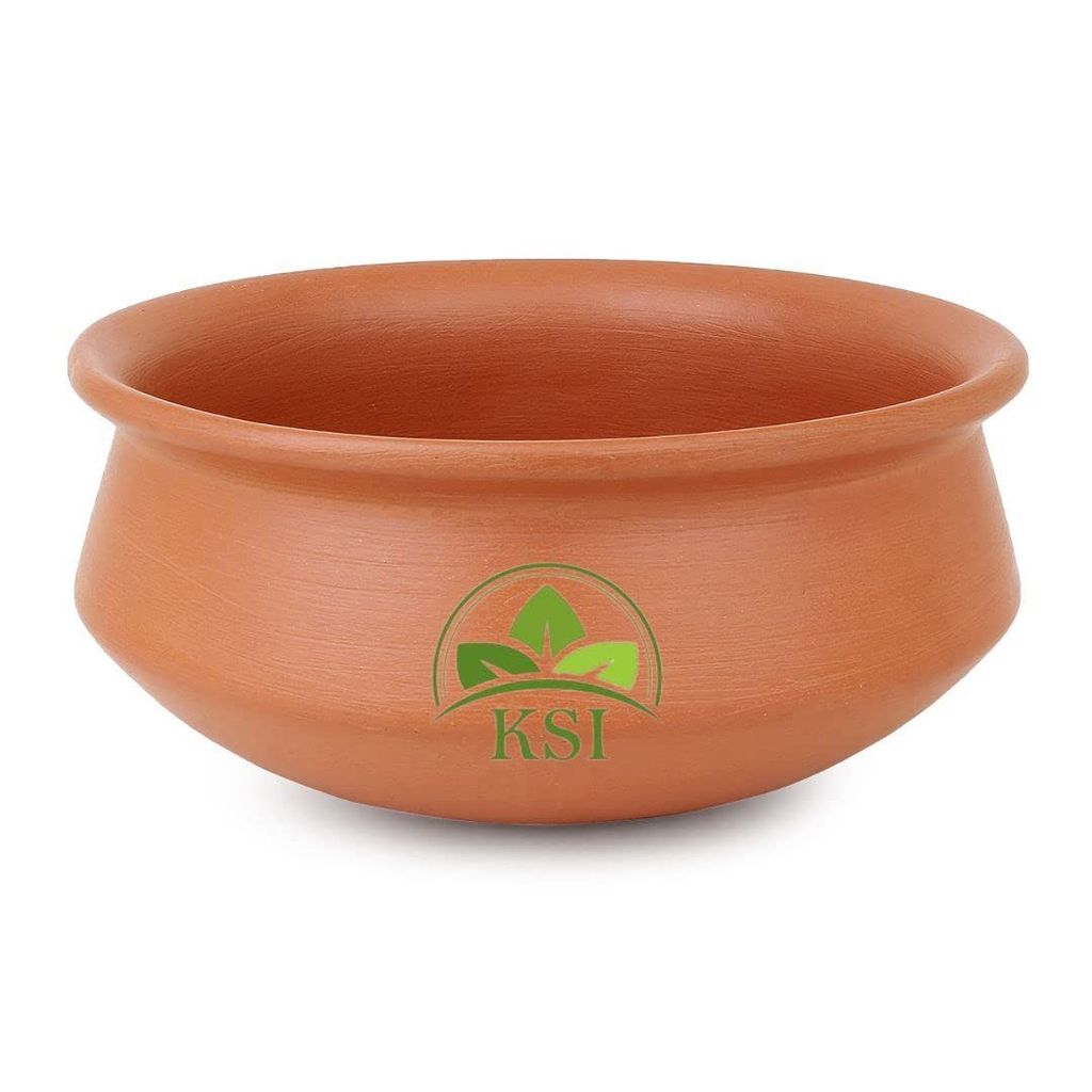 KSI Earthenware Clay Curd Pot Dahi Handi Self Cooling Terracotta Clay Curd Pot Earthenware Pot for Storage