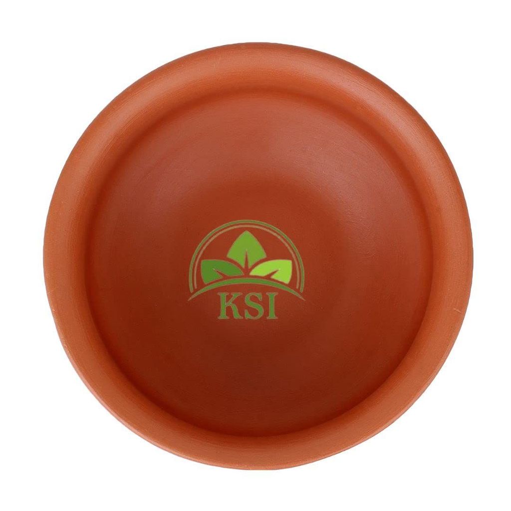 KSI Earthenware Clay Curd Pot Dahi Handi Self Cooling Terracotta Clay Curd Pot Earthenware Pot for Storage