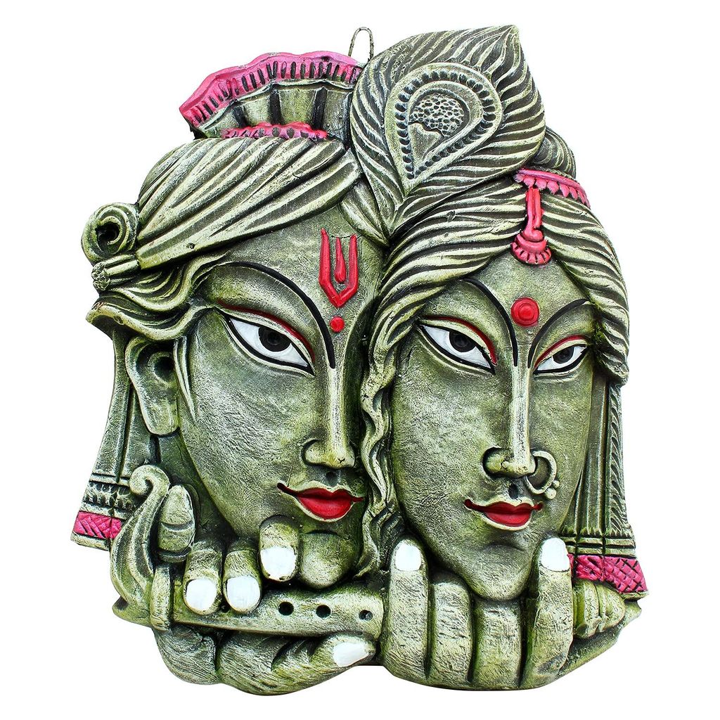 KSI Handmade Terracotta Clay Wall Hanging Nazar Battu Evil Eye Protector & God Figurines Sculptures for Home Entrance Office Temple and Shop