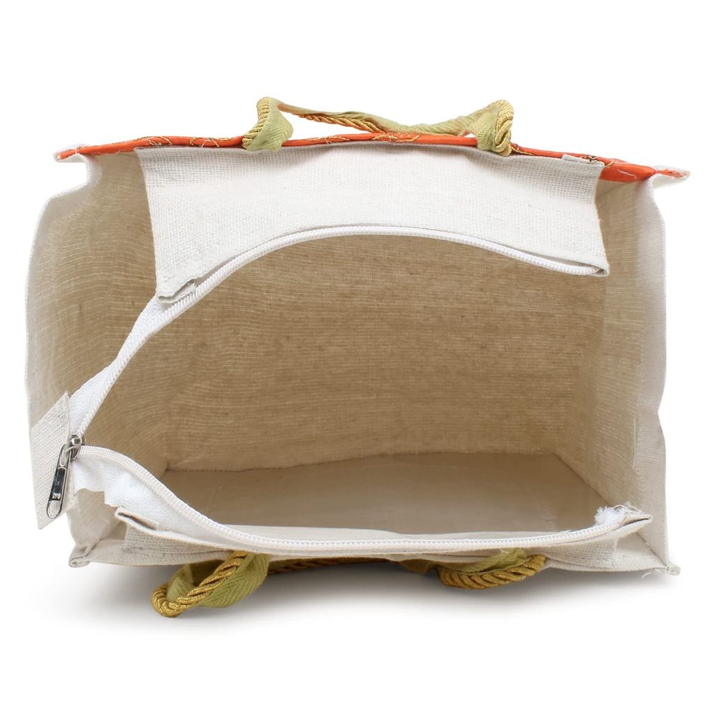 KSI Designer Women Jute Bag for Lunch Box | Shopping � Jute Handbag, Jute Tote, Jute Lunch Bags for Office, Tiffin Bags for Office, Printed Jute Bag