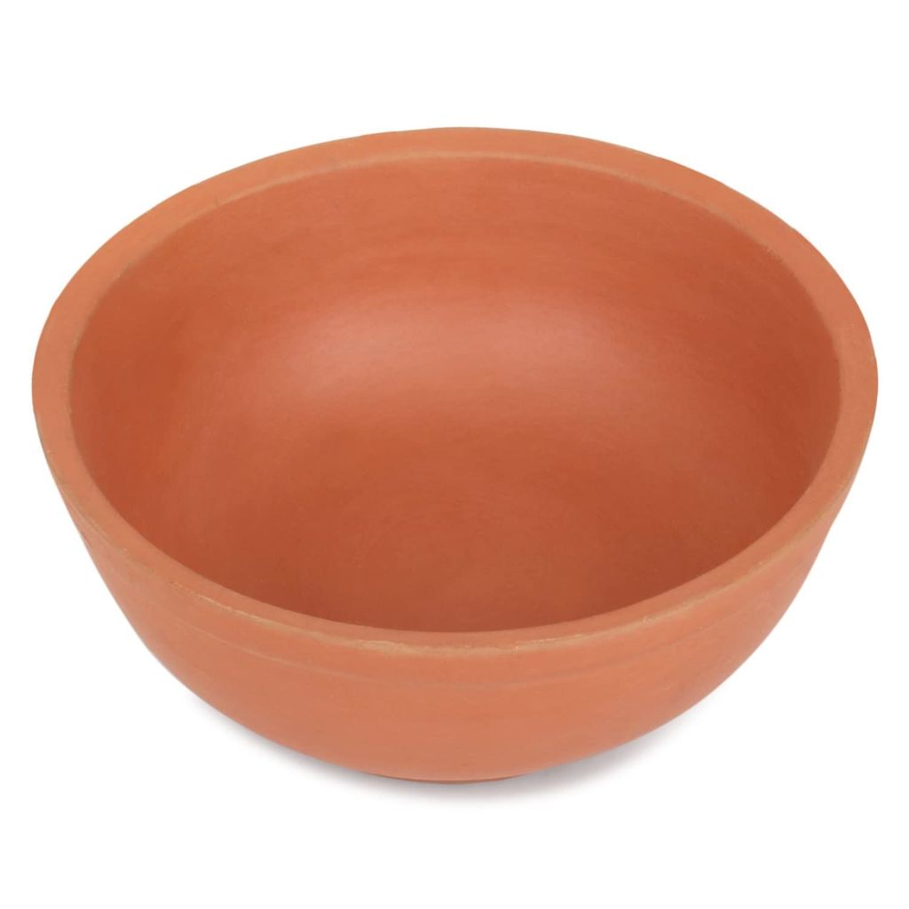 KSI Handmade Mitti Terracotta Clay Handi with Lid for Cooking on Gas (2 L & 3L)