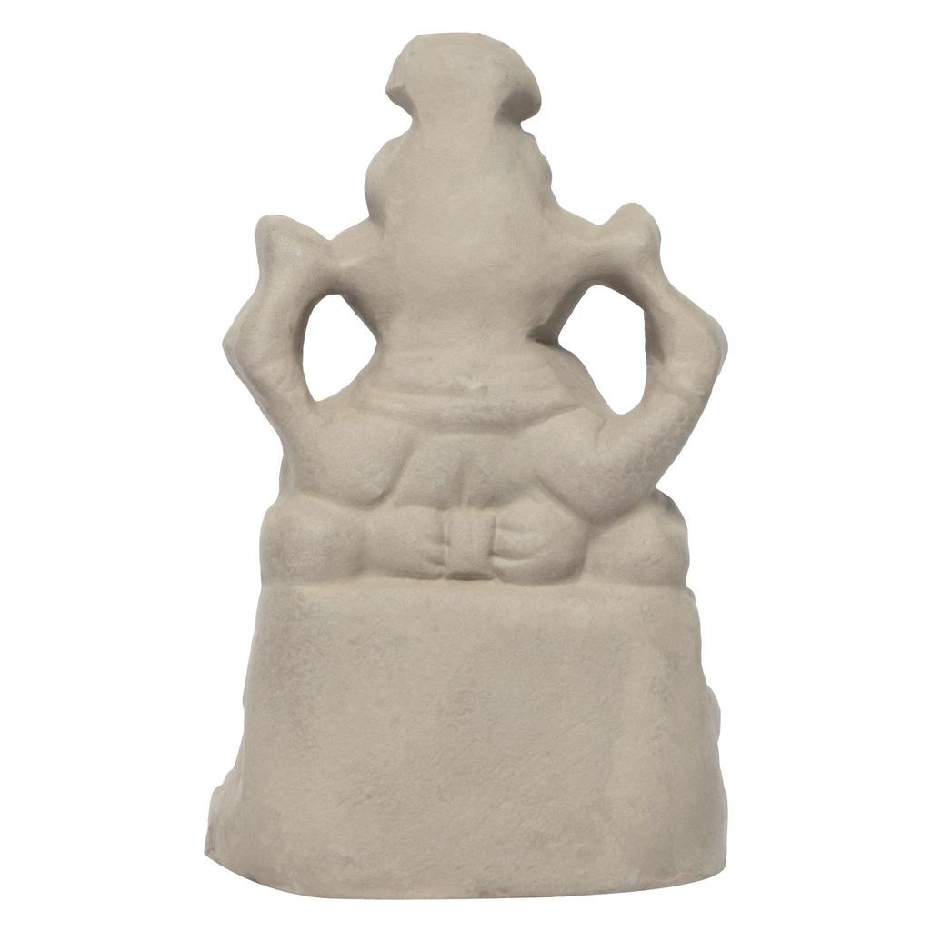 KSI ECO-Friendly Handcrafted Ganesh Clay Idol Mitti ka Ganesh Water Soluble Ganesha for Ganpati Visarjan Statue for Ganesh Chaturthi