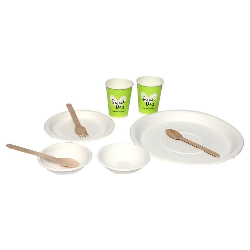KSI Disposal Biodegradable Eco Friendly Dinnerware Combo Sets
