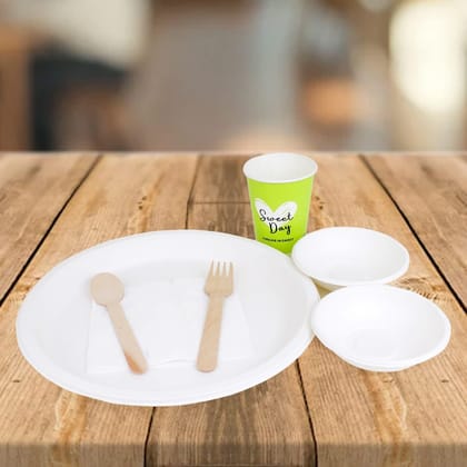 KSI Disposal Biodegradable Eco Friendly Dinnerware Combo Sets