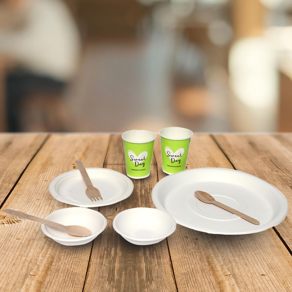 KSI Disposal Biodegradable Eco Friendly Dinnerware Combo Sets