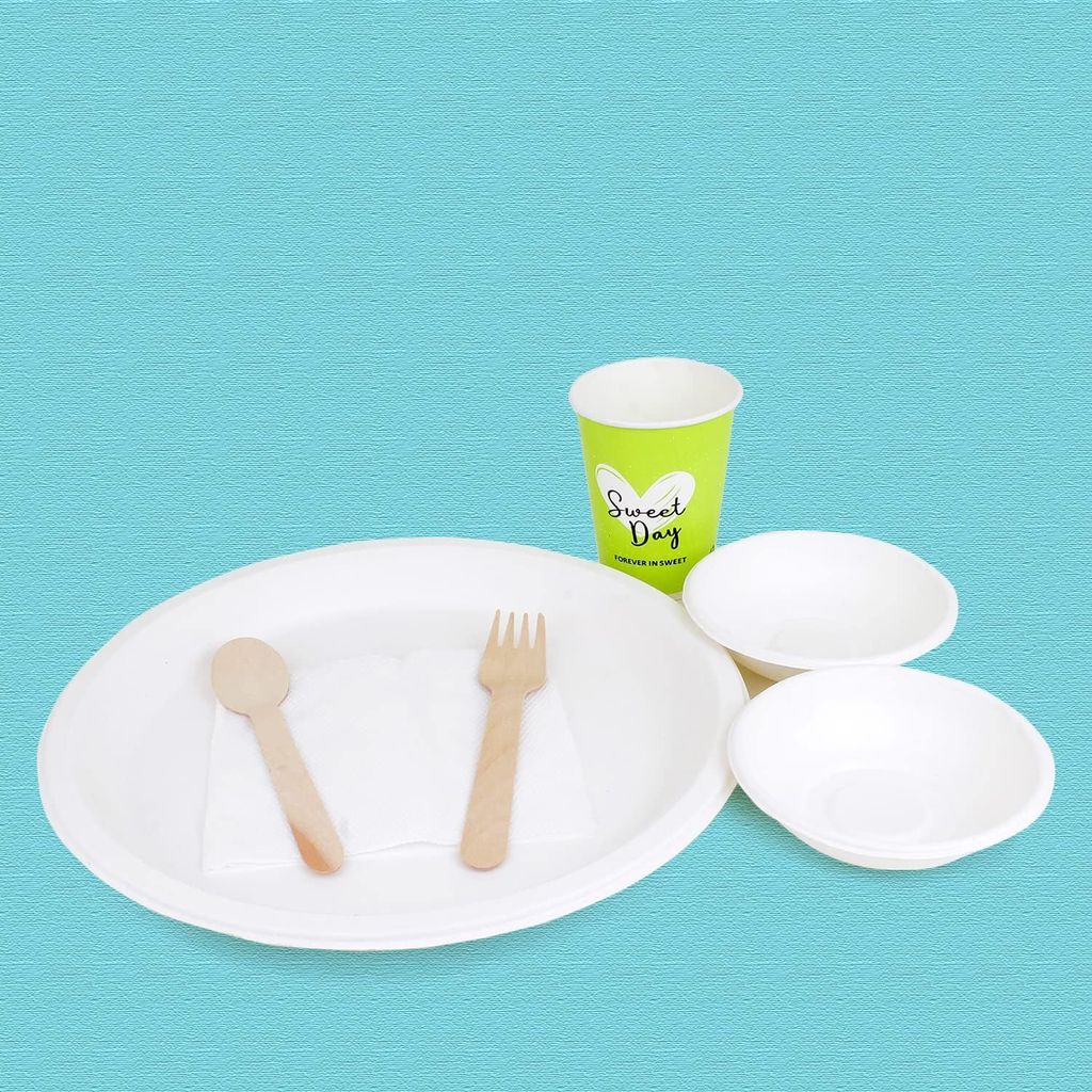 KSI Disposal Biodegradable Eco Friendly Dinnerware Combo Sets