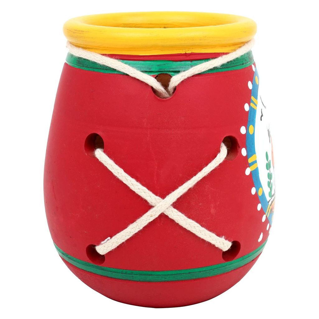 KSI Terracotta Clay Pen Stand Handmade Pen Holder Home Decor Showpiece for Home and Office Hand Painted Warli Art Pen Stand Desk Organizer Table Organizer