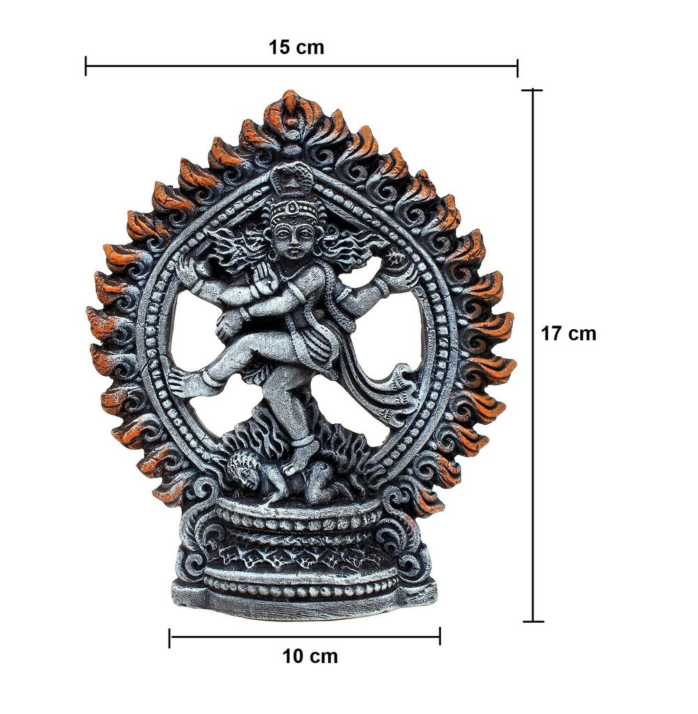 KSI Natural Clay Natraj Murti Terracotta Nataraj Statue Spiritual Gift Home Decor Idols Shivji Murti Nataraj Showpiece for Home Decoration
