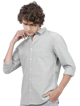 Trendy Ravishing Pure Cotton Plane Men Shirts (Cream)