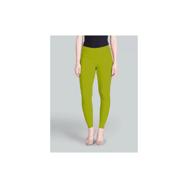 Ankle Length Ethnic Wear Legging (Green, Solid)