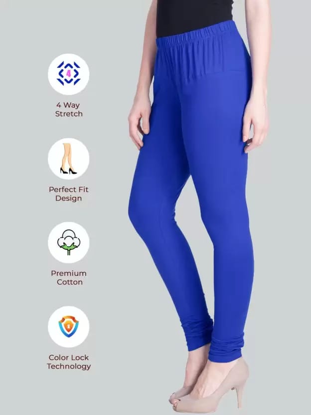Ankle Length Ethnic Wear Legging (Blue, Solid)