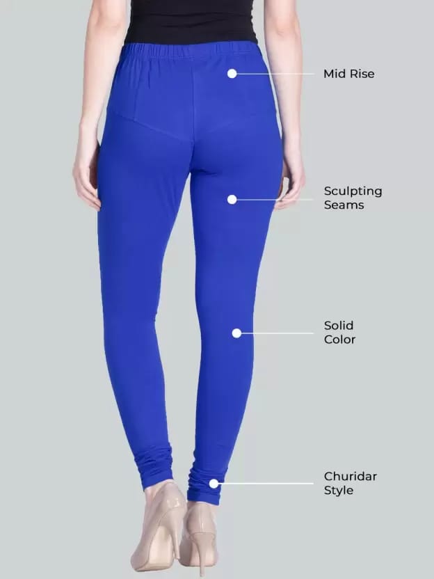 Ankle Length Ethnic Wear Legging (Blue, Solid)