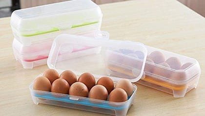 Plastic Portable Carry Eggs Container(Transparent)