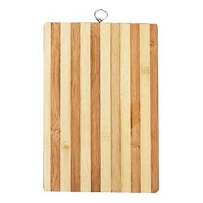 Vessel Crew Any Natural Bamboo/Wooden Chopping Cutting Board with Aluminium Handle for Kitchen Instant Salad Making, Medium, Brown
