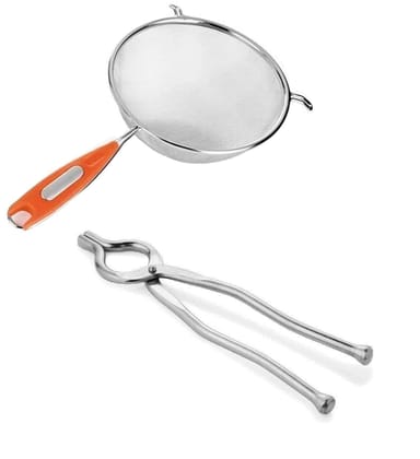 Vessel Crew Combo of Stainless Steel Soup Strainer and Stainless Steel Pakad/Sansi