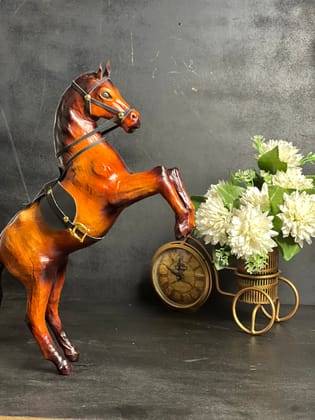 ANTIQUE HORSE IN LEATHER DECORATIVE ITEM AND SHOWPIECES  HOME DECOR / RESTAURANT DECOR/ OFFICE DECOR/ TABLE DECOR/DRAWING ROOM DECOR / GIFT ITEM