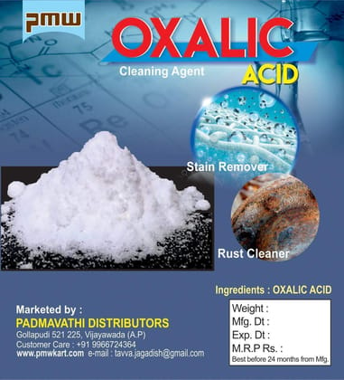 Pmw - Oxalic Acid Powder - Tile - Floor - Granite Cleaner - Loose Packed - 1 Kilo