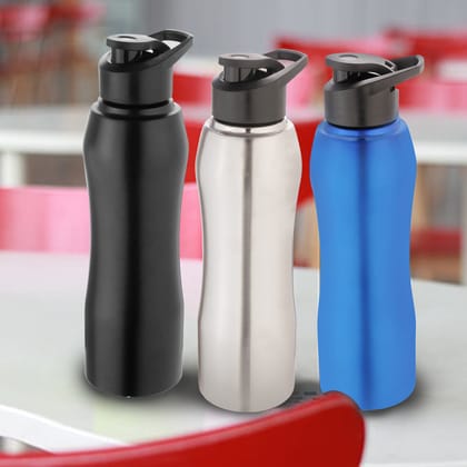 HYDRABOT single wall stainless steel Sipper Bottle(1L) Silver Single pc of 1L