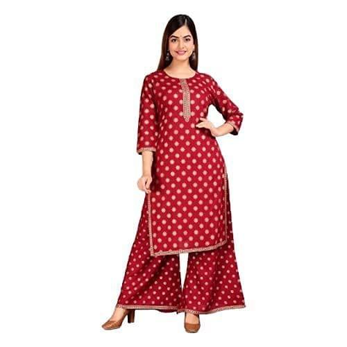 Buy THE JAZZBAAT Women's Printed Unstitched Pure Cotton Kurti Palazzo Pants  Set Material with DupattaUnstitch Dress Material with Dupatta High Quality  Unstitched Dress Material For Women (Green) Online at Best Prices in