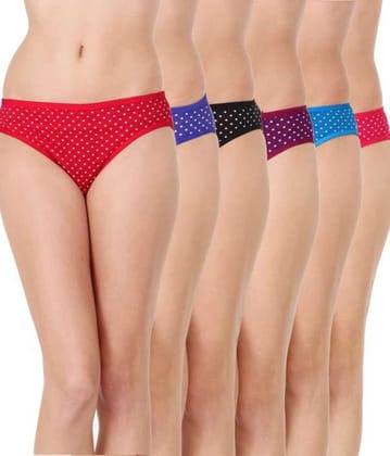 Be PerfectFashionable Inner Wear Mid Rise Dot Printed Cotton Panties/Panty Brief for Women & Girls (Pack of 2)