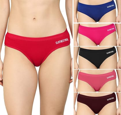 Be PerfectDaily Use Fashionable Inner Wear Pure Cotton Panties/Panty Brief for Women & Girls (Pack of 6)