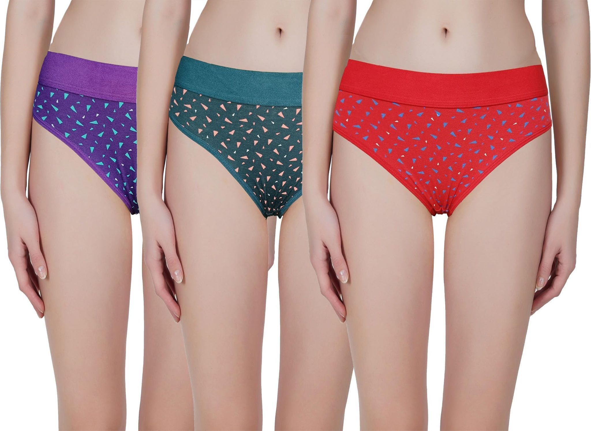 Be PerfectComfort Inner Wear Printed Cotton Panties/Panty Brief for Women & Girls (Pack of 3)