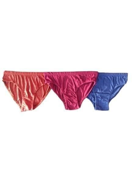 Be PerfectDaily Use Inner Wear Solid Cotton Mid Waist Plain Panties/Panty Brief for Women & Girls (Pack of 3) Multicolor