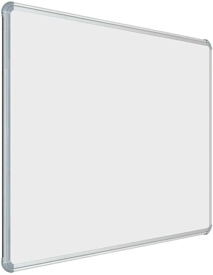 KAVISON NonMagnetic 2x2 Feet Double Sided White Board and Chalk Board Both Side Writing Boards, one Side White Marker and Reverse Side Chalk Board Surface (2x2 inch)