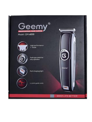KAVISON Geemy GM-6050 T-Blade 1 to3 mm Adjustable Professional Rechargeable Hair trimmer Hair Clipper For Men, Trimmer For Men Shaving, Savings Machine, 70 Min Coddles Use, Black